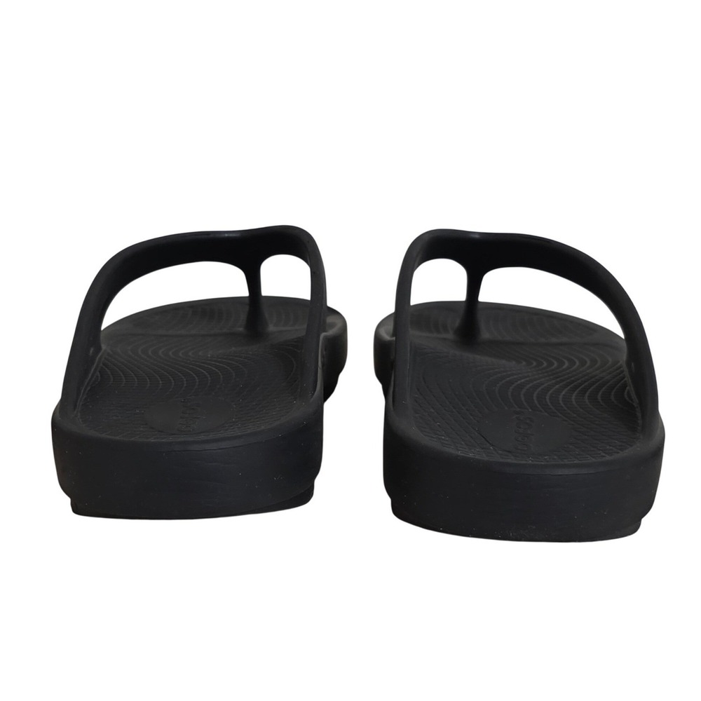 OOFOS Recovery Sandals Unisex Mens 8 Womens 10 Black Flip Flop Comfort - Picture 5 of 7